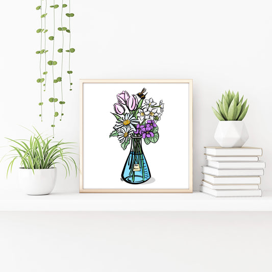 Science Pink Floral Print