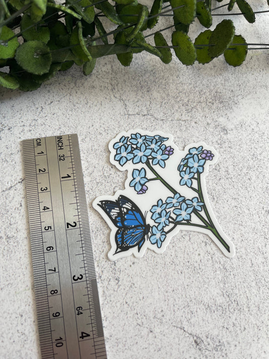 Forget Me Not Vinyl Sticker
