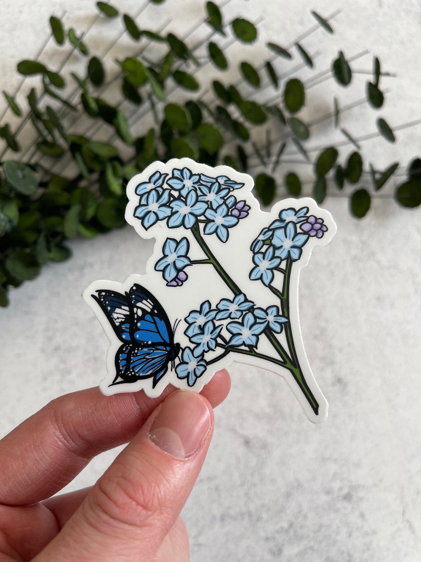 Forget Me Not Vinyl Sticker