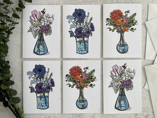 Science Bouquet Mixed Greeting Card Set