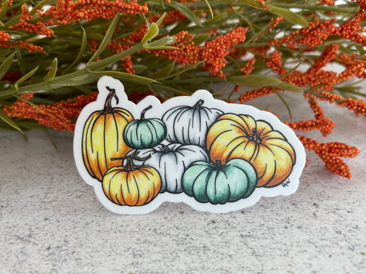 Pile of Pumpkins Vinyl Sticker