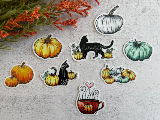Fall Vinyl Sticker Set of 8