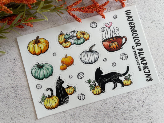Fall Pumpkin Sticker Sheet