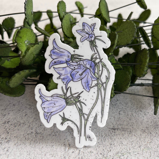 Watercolor Bellflower Vinyl Sticker