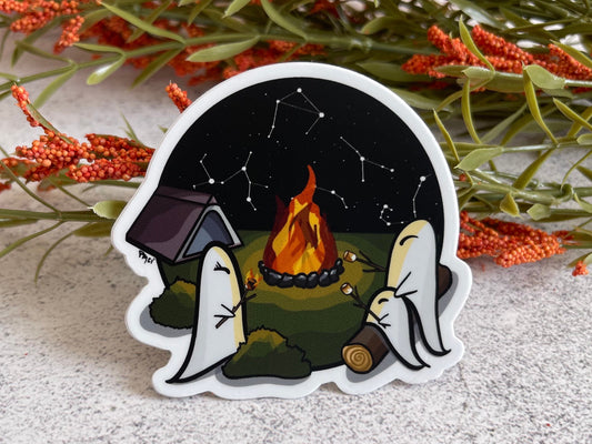 Fall Camping Vinyl Sticker