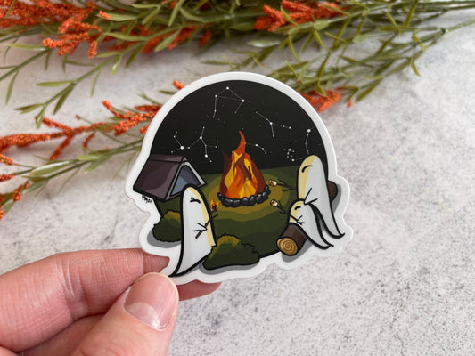 Fall Camping Vinyl Sticker