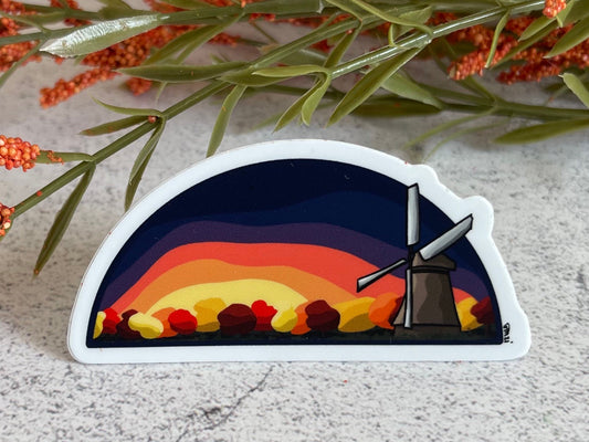 Fall Sunset Vinyl Sticker