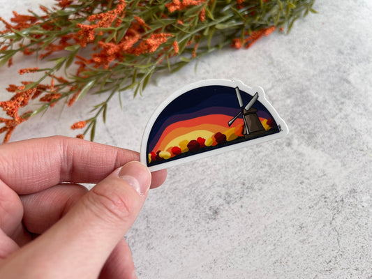Fall Sunset Vinyl Sticker