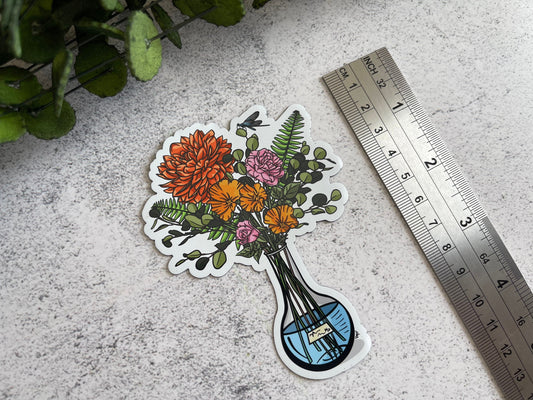 Science Red Floral Magnet