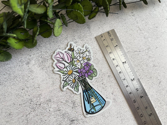 Science Pink Floral Magnet