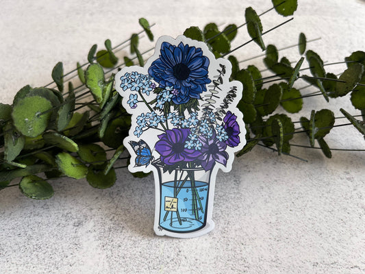 Science Floral Magnet Set