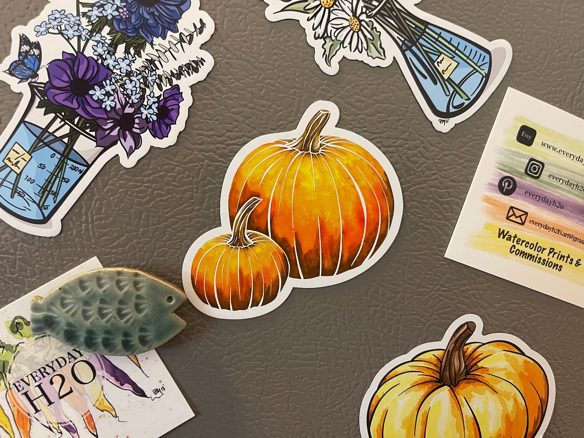 Duo Pumpkin Magnet