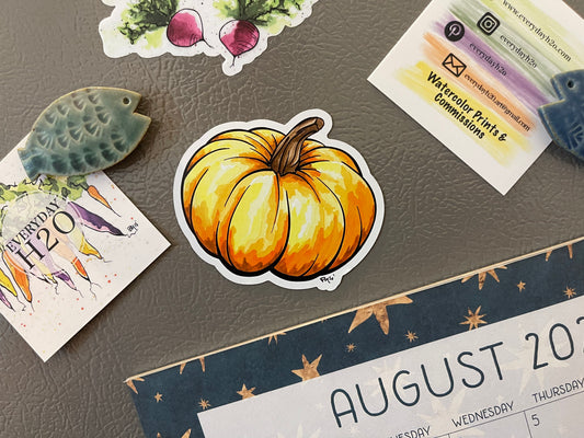 Watercolor Pumpkin Magnet