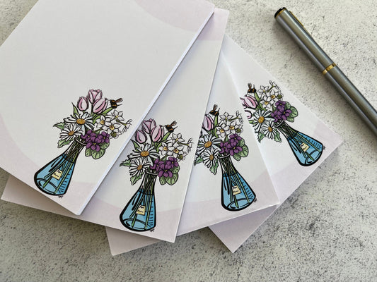 Science Pink Floral Notepad