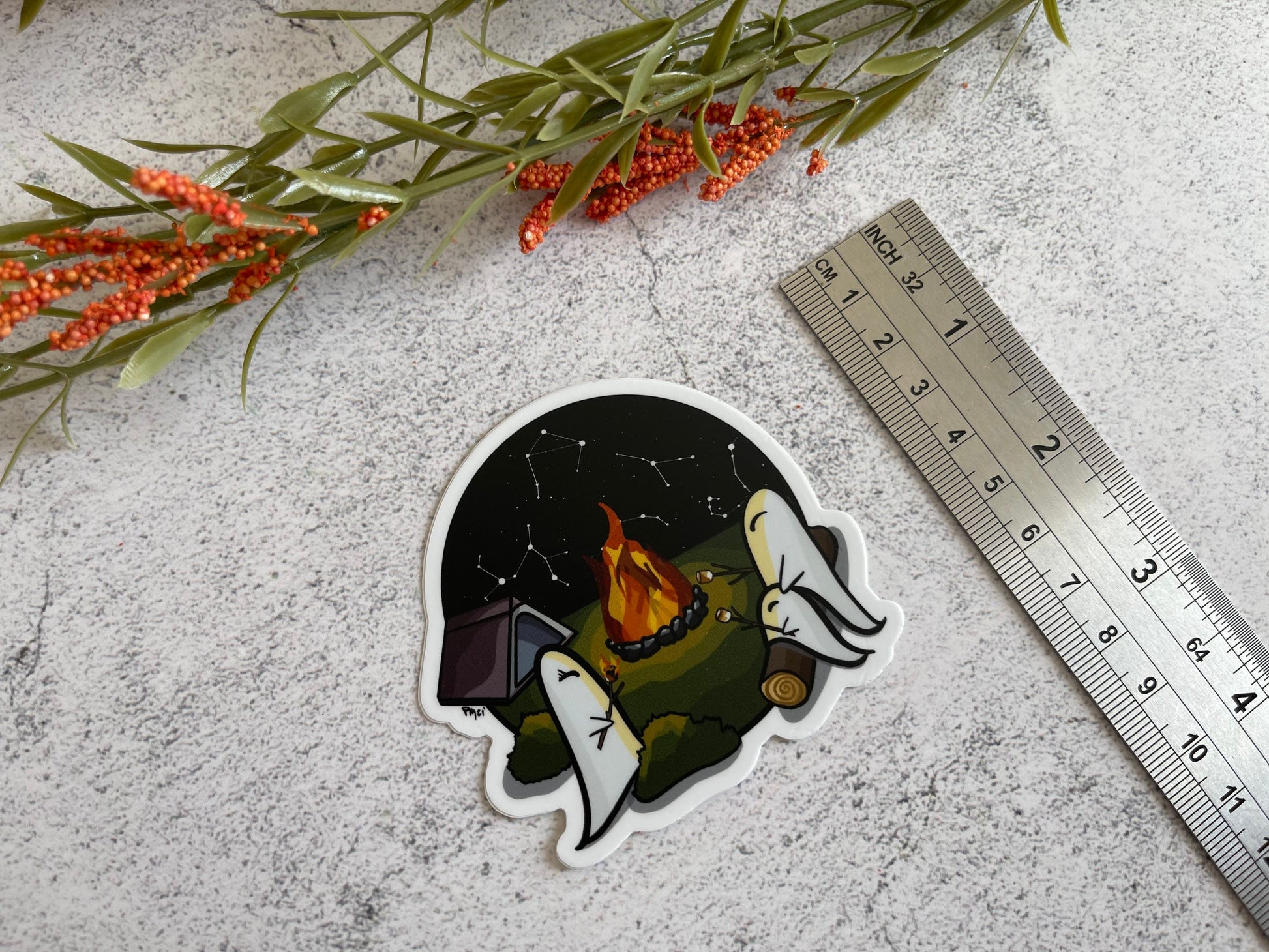 Fall Camping Vinyl Sticker