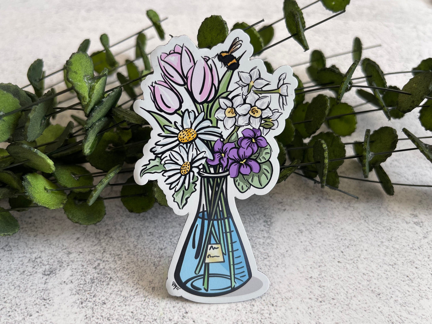 Science Floral Magnet Set