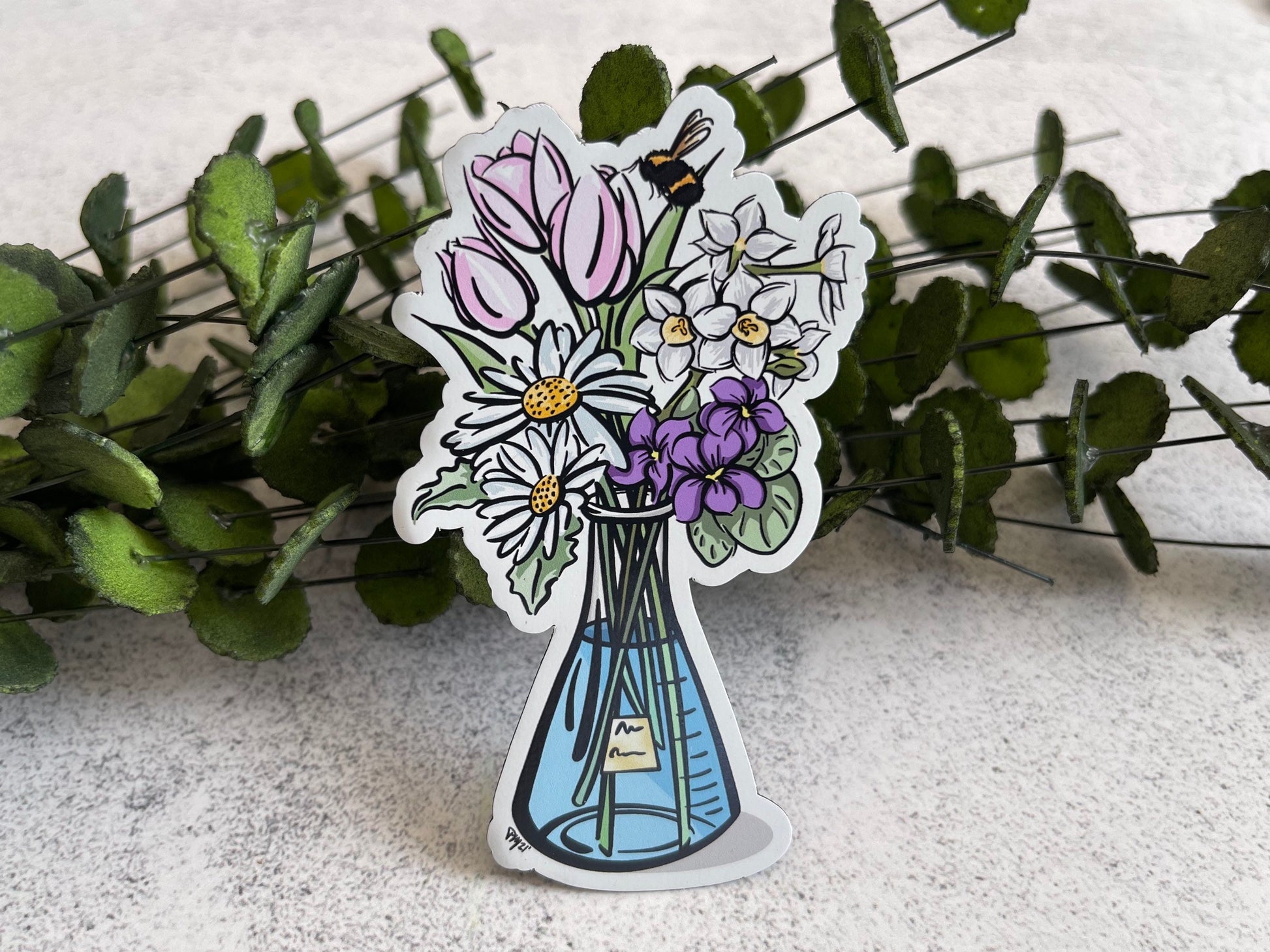 Science Floral Magnet Set