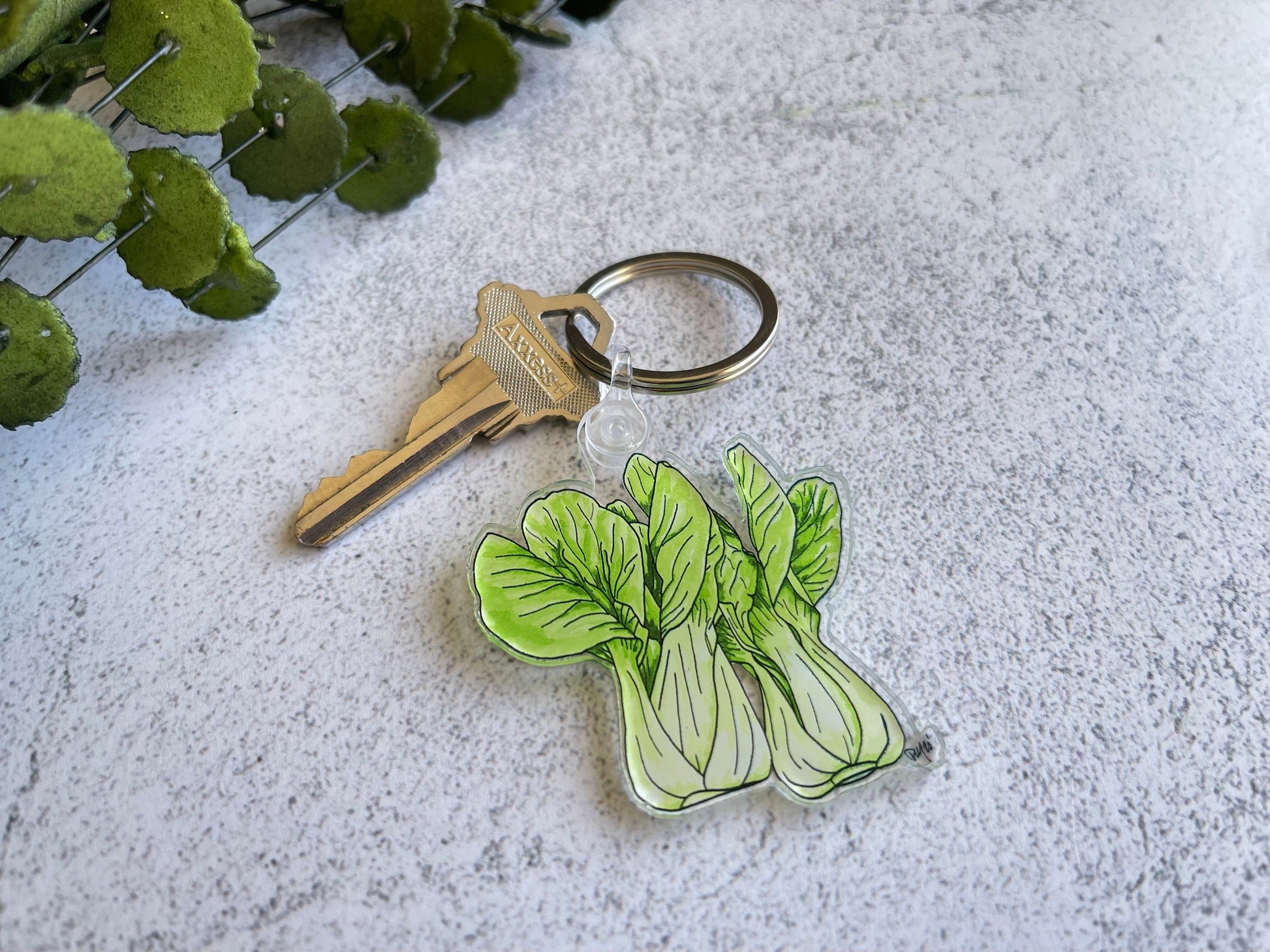 Bok Choy Keychain
