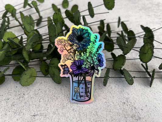 Blue Science Bouquet Vinyl sticker