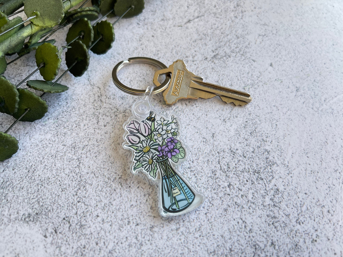 Science Pink Keychain