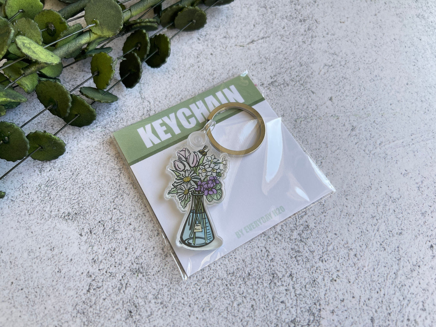 Science Keychain Set, Floral Keychains, STEM Gift, Teacher Gift, Lab Keychain, Acrylic Keychain, Women in Science,