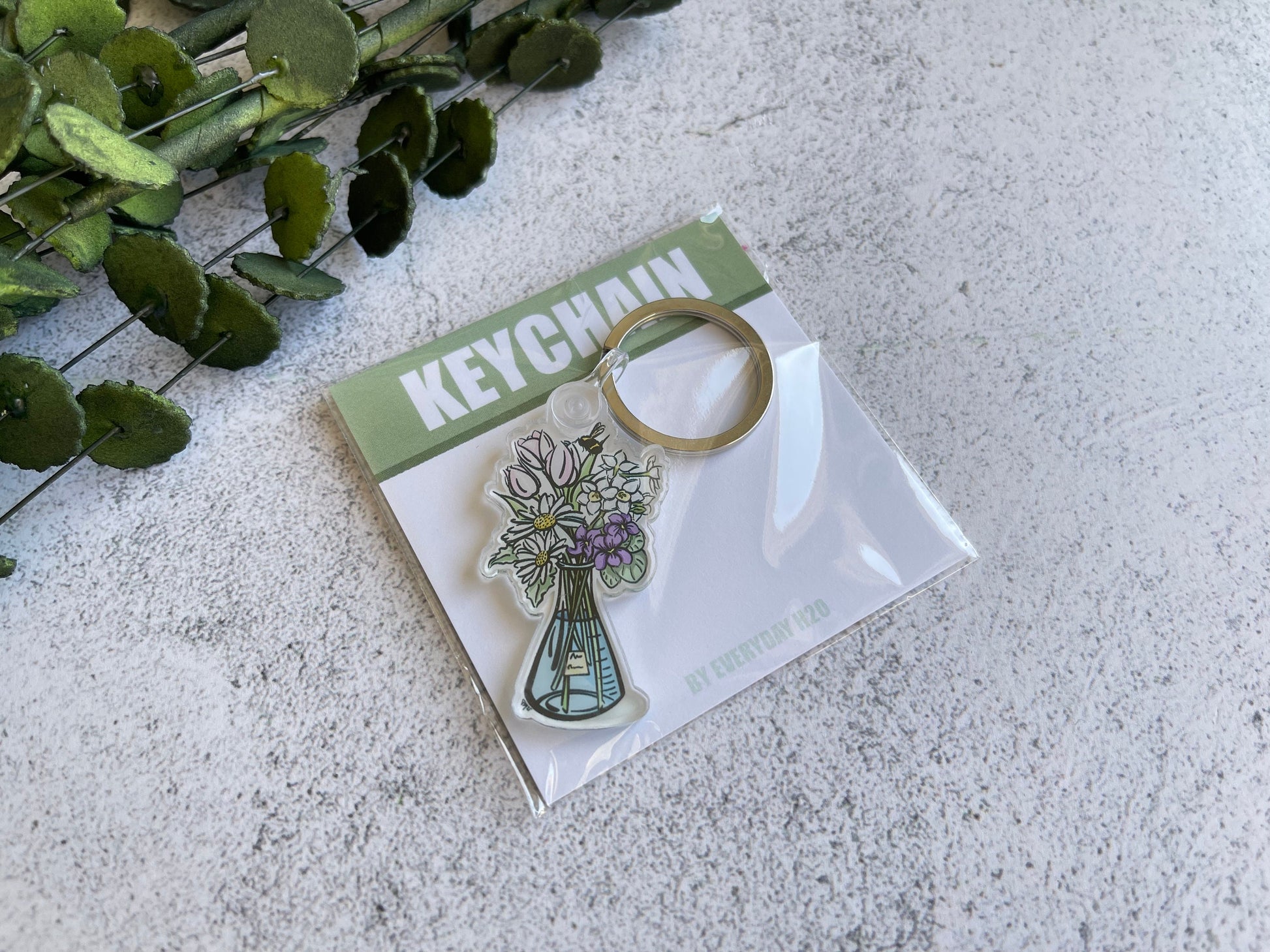 Science Keychain Set, Floral Keychains, STEM Gift, Teacher Gift, Lab Keychain, Acrylic Keychain, Women in Science,