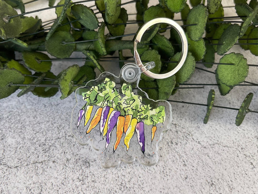 Colorful Carrot Keychain
