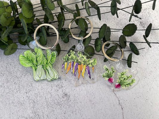 Vegetable Keychain Set