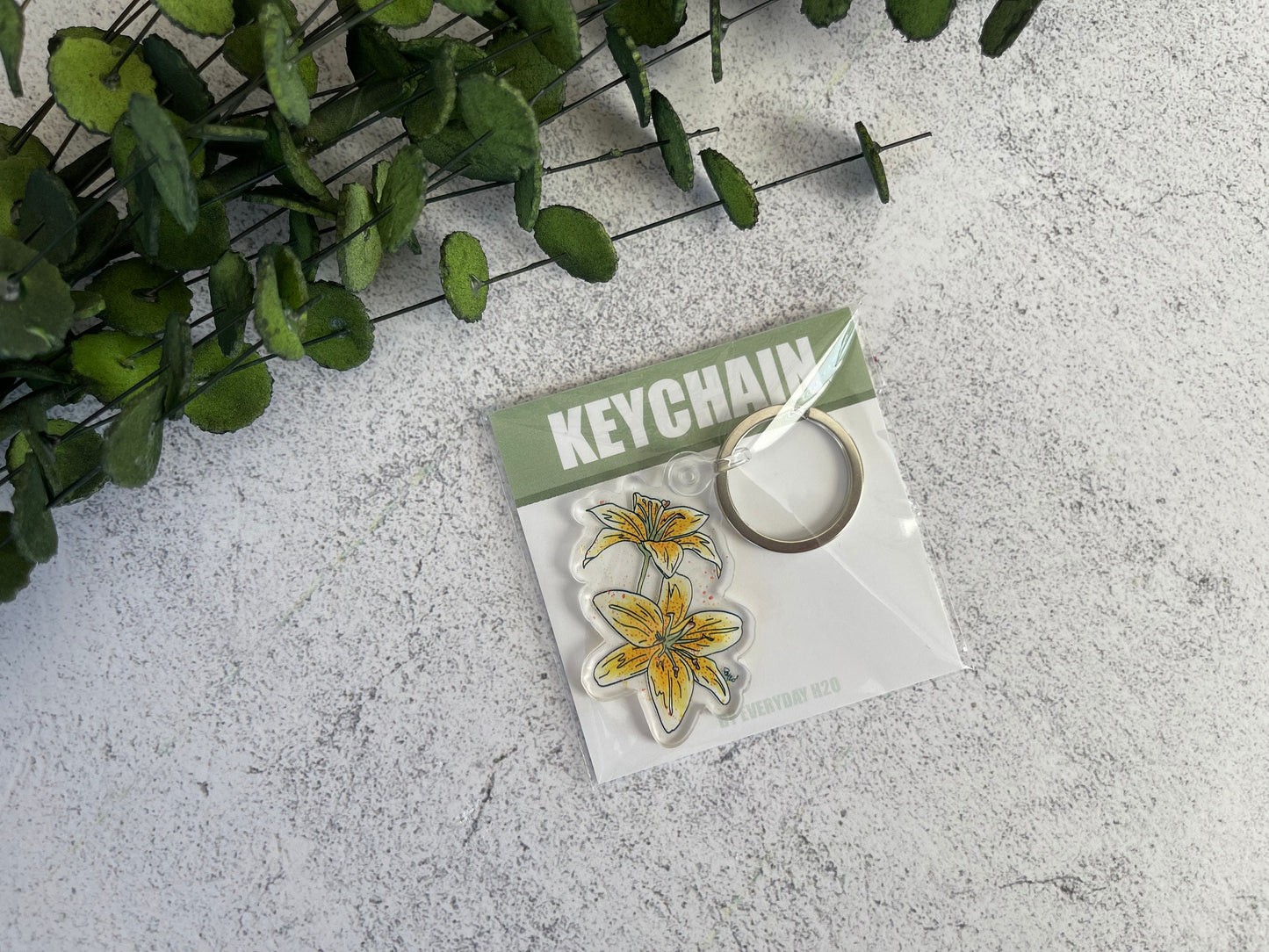 Yellow Lily Keychain