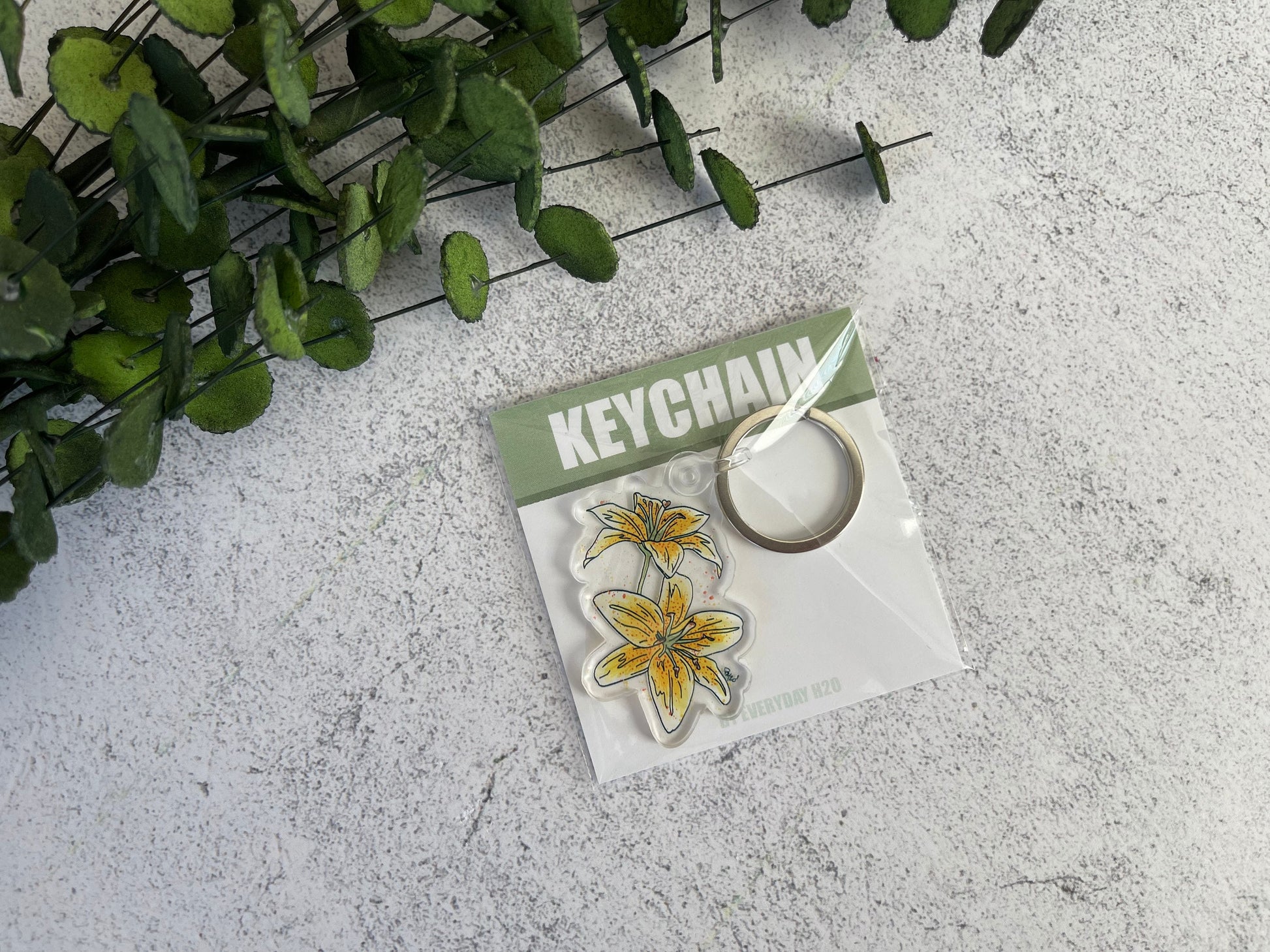 Yellow Lily Keychain