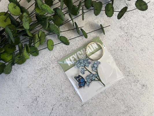 Forget Me Not Keychain
