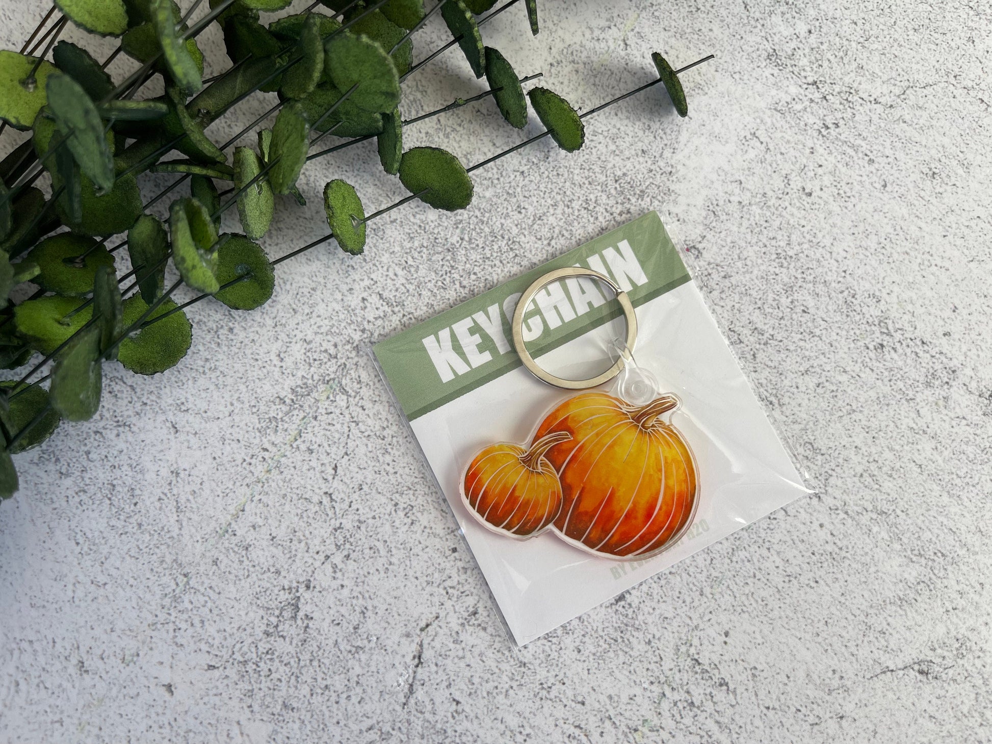 Watercolor Pumpkins Keychain