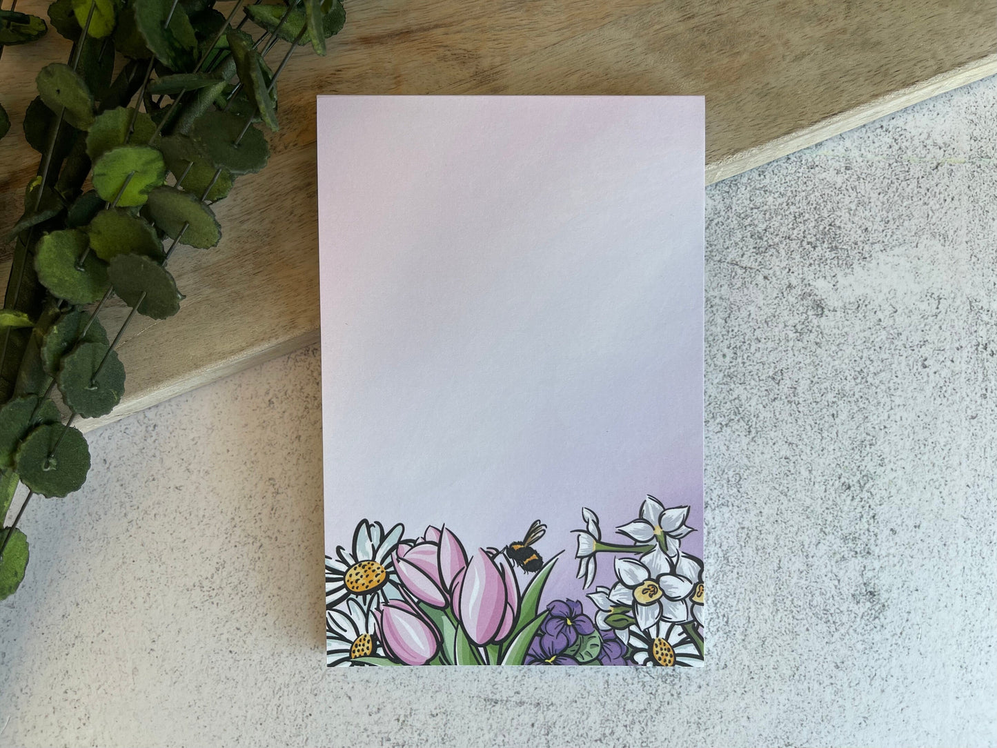 Pink Floral Notepad