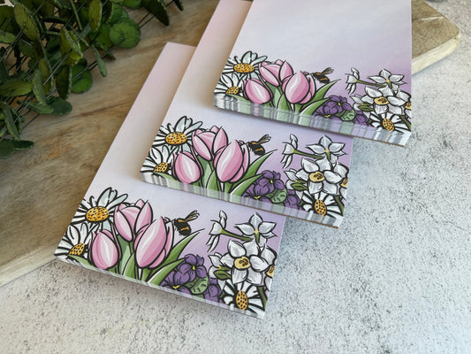 Pink Floral Notepad