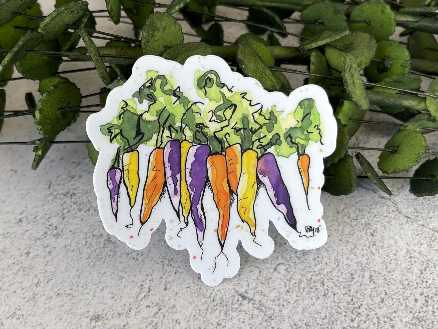 Carroy, Bok Choy, and Radish Vinyl Sticker Set