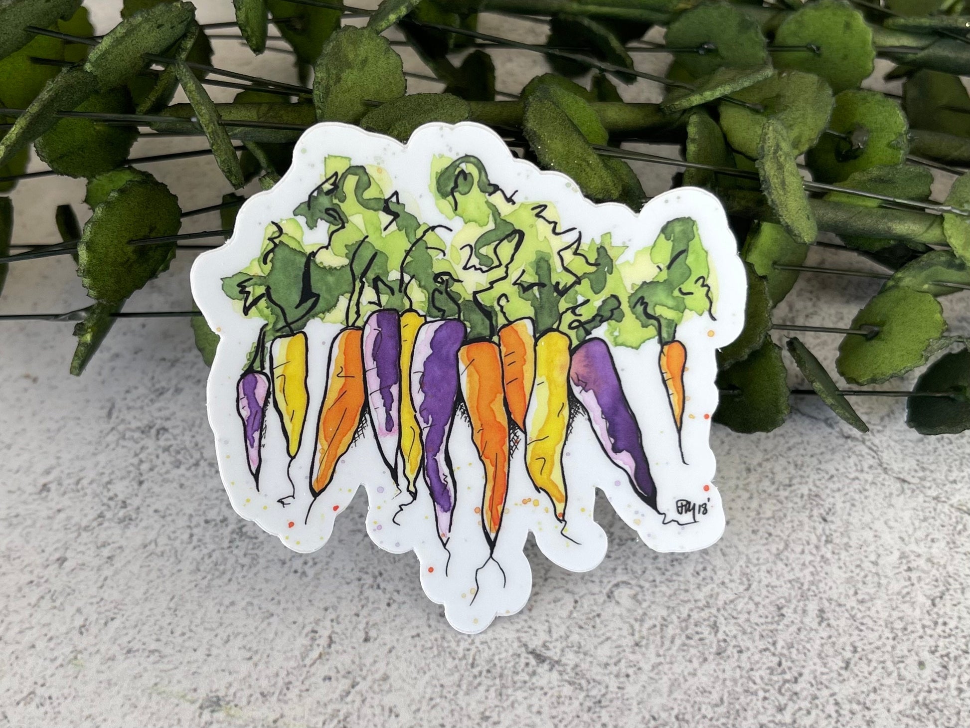 Carroy, Bok Choy, and Radish Vinyl Sticker Set