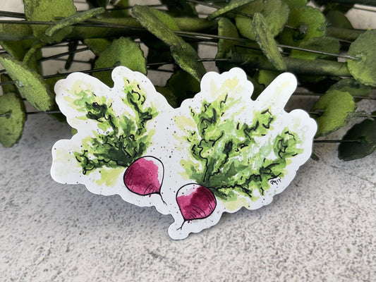 Watercolor Radish Magnet