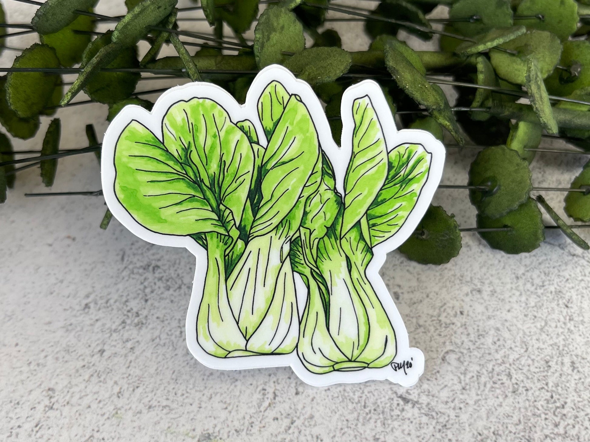 Watercolor Carrot, Bok Choy, and Radish Magnets