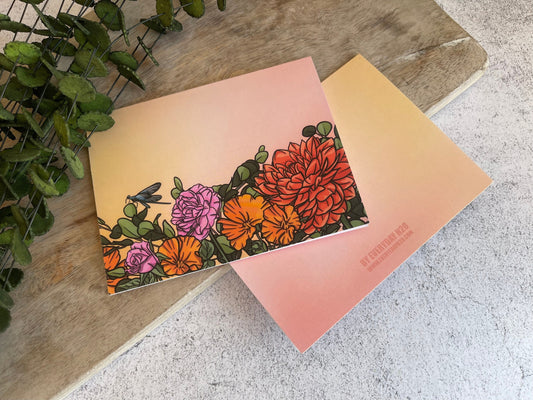 Red Floral Greeting Card