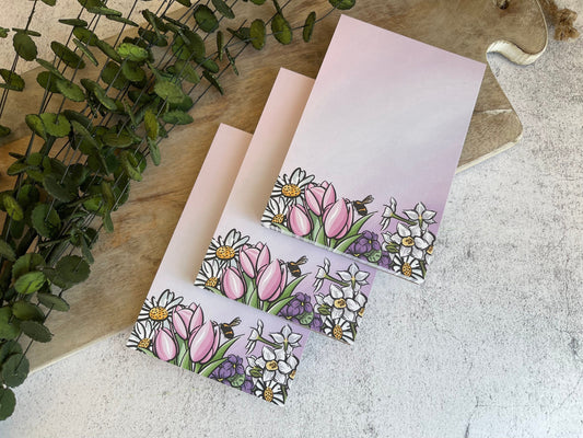 Pink Floral Notepad