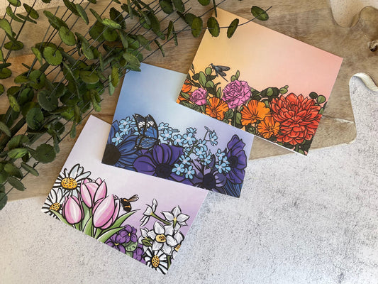Floral Greeting Card Set