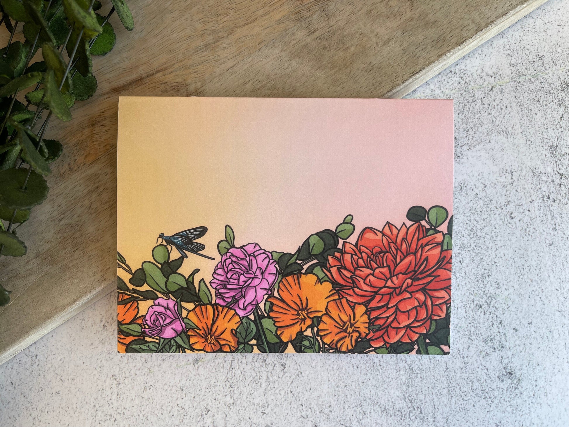 Red Floral Greeting Card