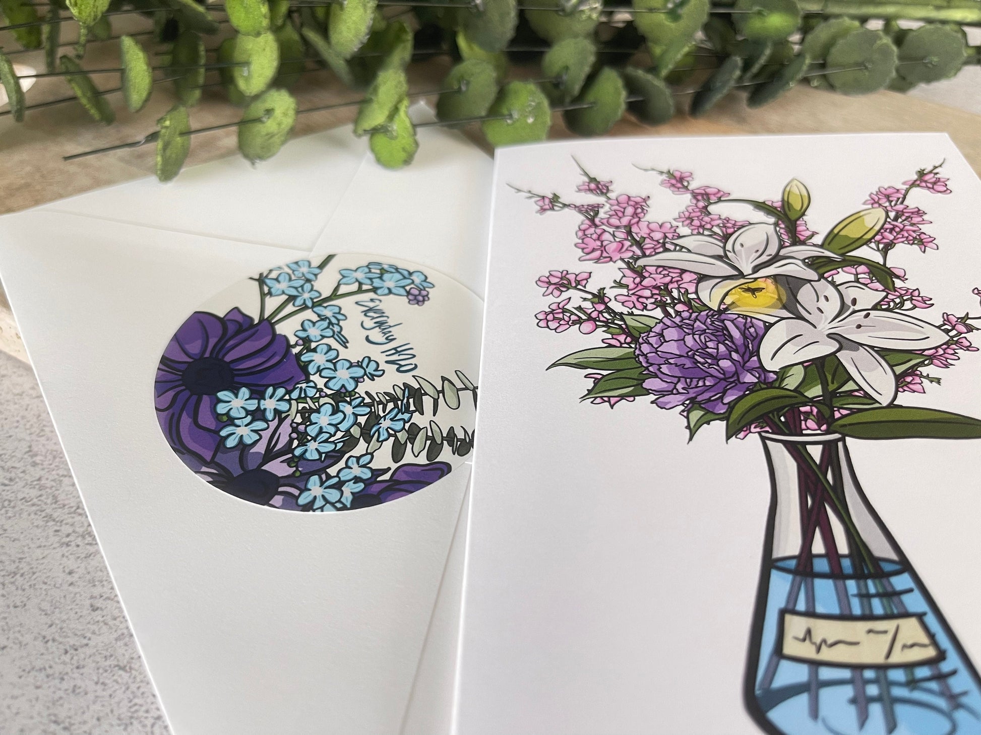 Cherry Blossom Science Greeting Card