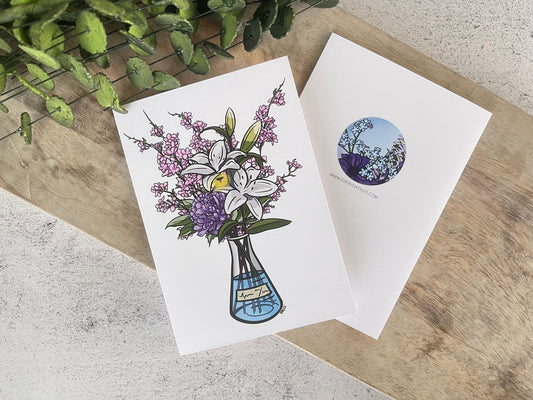 Cherry Blossom Science Greeting Card