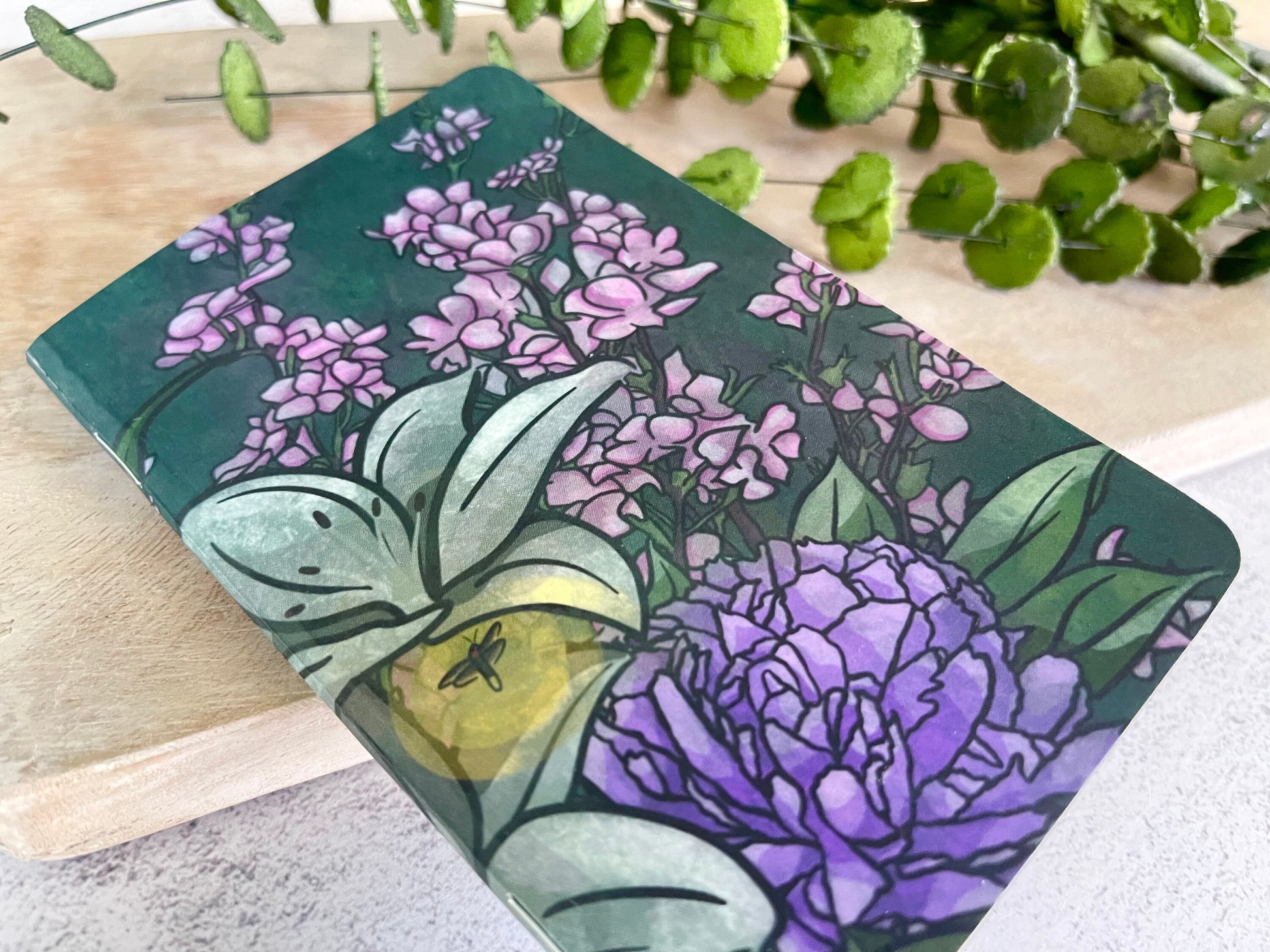 White Lily Dotted Pocket Notebook