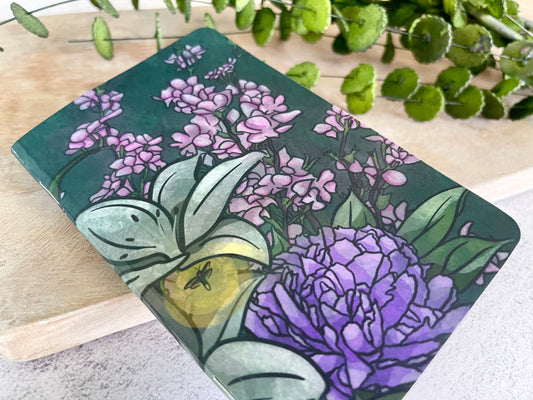 White Lily Dotted Pocket Notebook