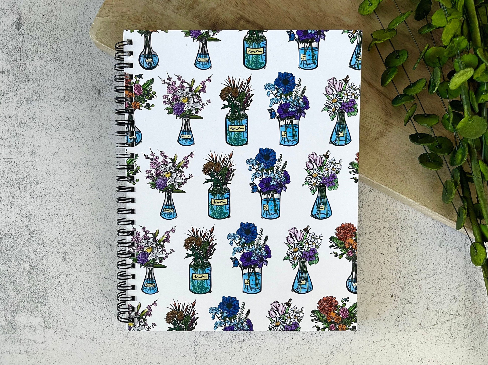 Science Flask Spiral Notebook