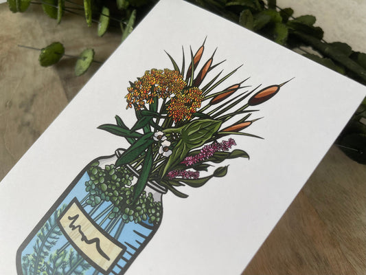 Wetland Floral Greeting Card