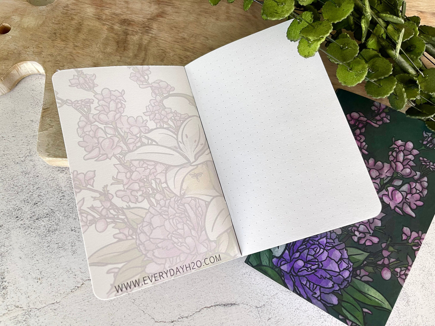 White Lily Dotted Pocket Notebook