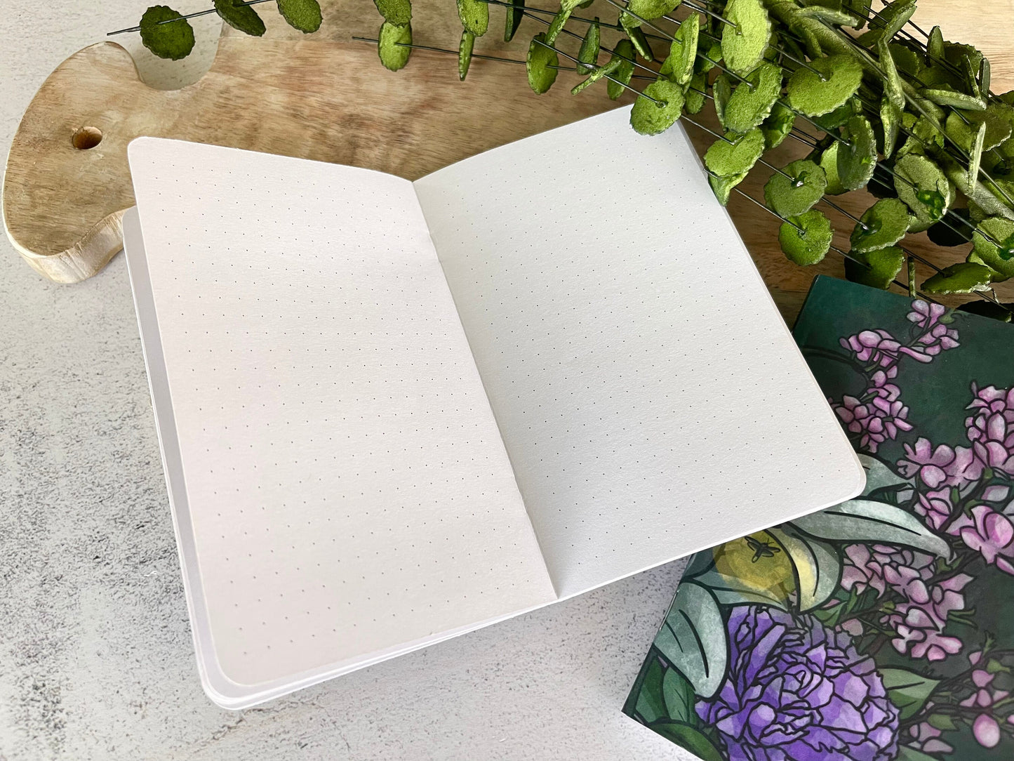 White Lily Dotted Pocket Notebook